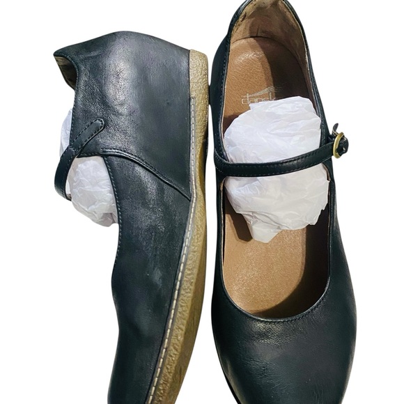 Dansko Black Leather Mary Jane Hidden Wedge Heels – Size 42 (US 11-11.5) - Picture 12 of 14